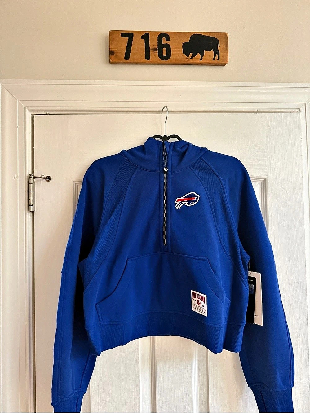 lululemon Scuba Oversized Half-Zip Hoodie Buffalo Bills Blue Size M/L